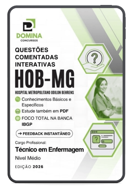 750 Questões Comentadas Técnico em Enfermagem Hospital Odilon Behrens HOB MG
