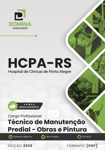 Apostila Técnico em Manutenção Obras e Pintura HCPA RS 2026