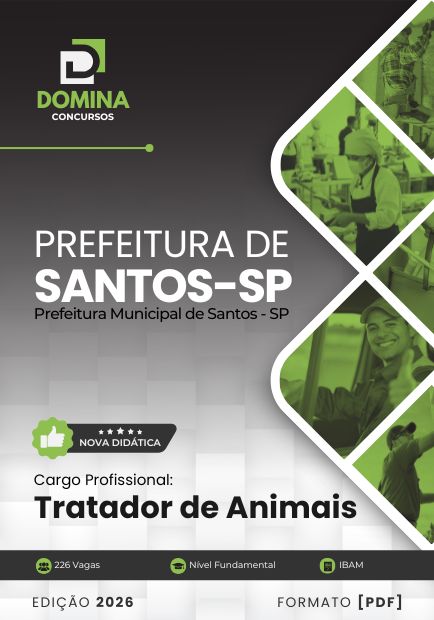 Apostila Tratador de Animais Santos SP 2026